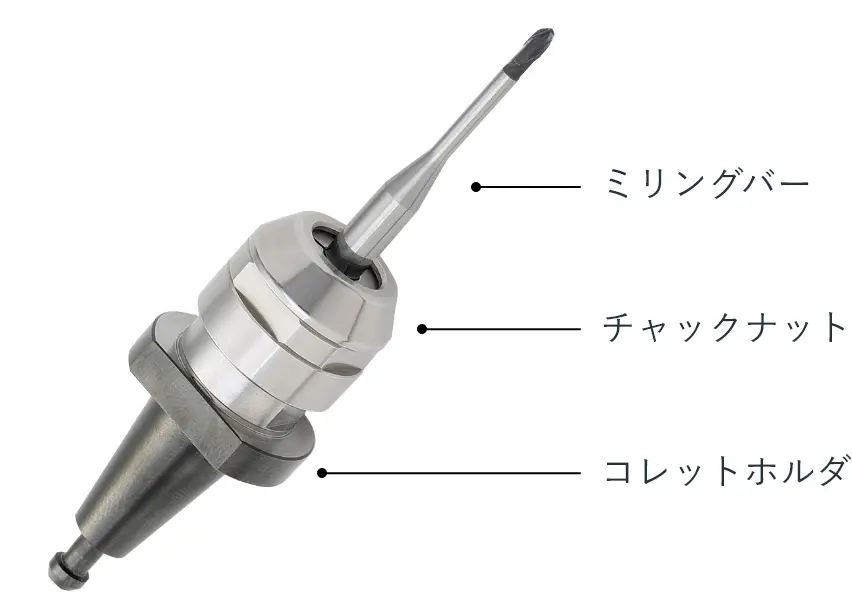 ミリングバー　チャックナット コレットホルダ